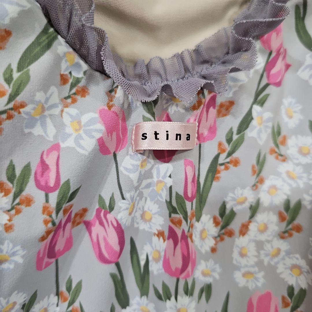 stina 花柄スカート付きレオタード