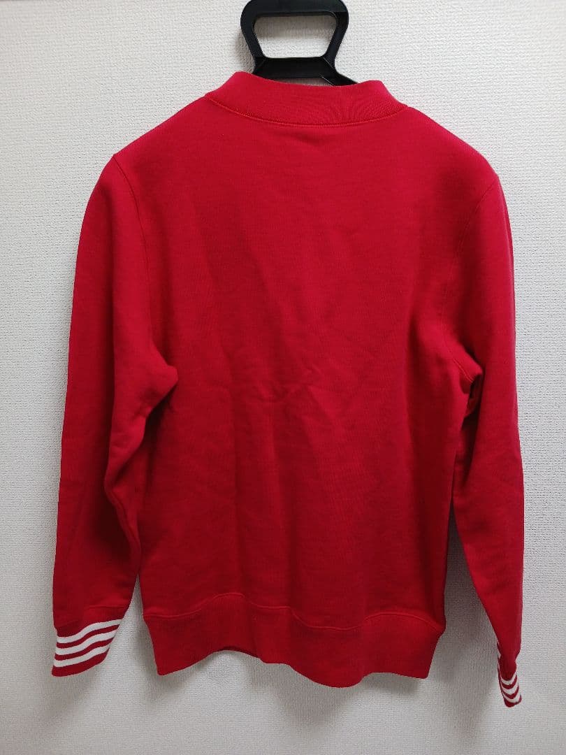 adidas リバプール ロゴ入り 赤 長袖 ハーフジップ