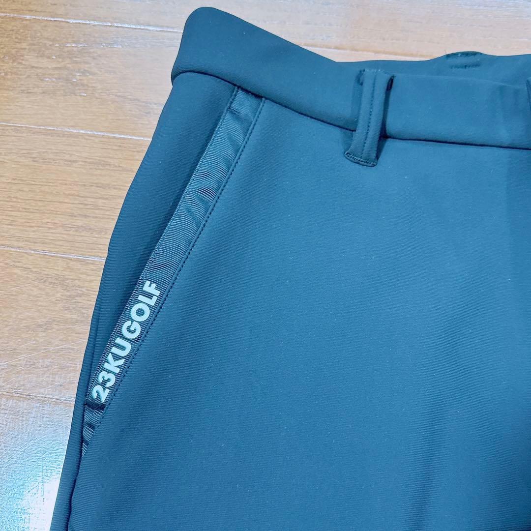 23区GOLF メンズ 裏起毛 ストレッチ パンツ 黒 LL（W86-94）