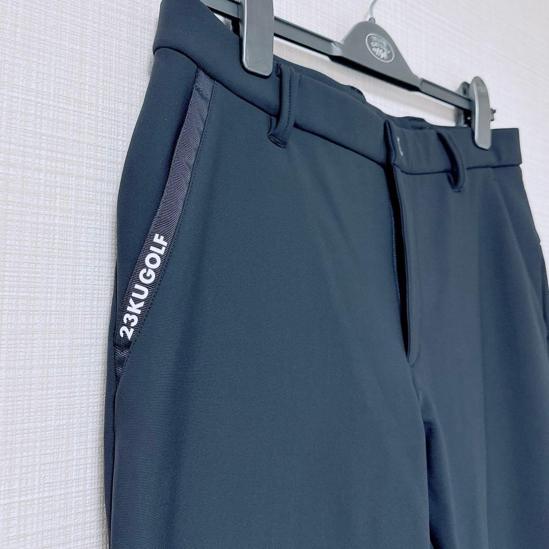 23区GOLF メンズ 裏起毛 ストレッチ パンツ 黒 LL（W86-94）