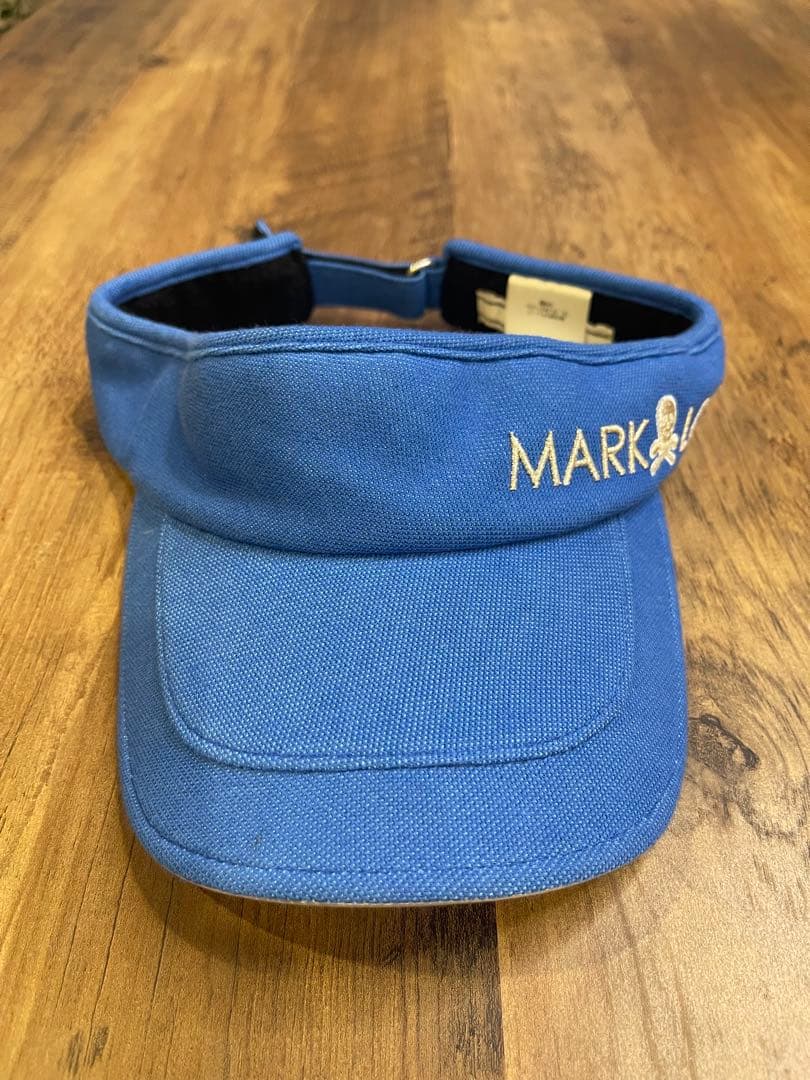 【美品】MARK&LONA マークアンドロナ　サンバイザー　ブルー　フリーサイズ