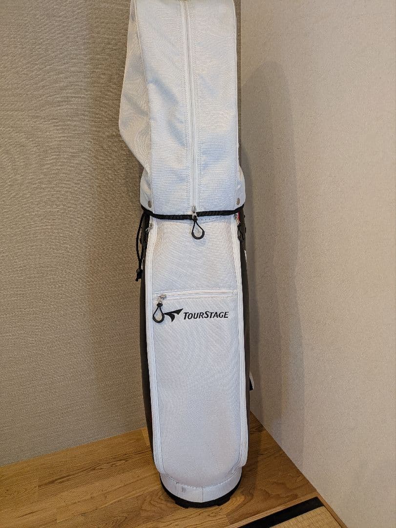 【良品/美品】TourStage キャディバッグ ホワイト レッド ブラック
