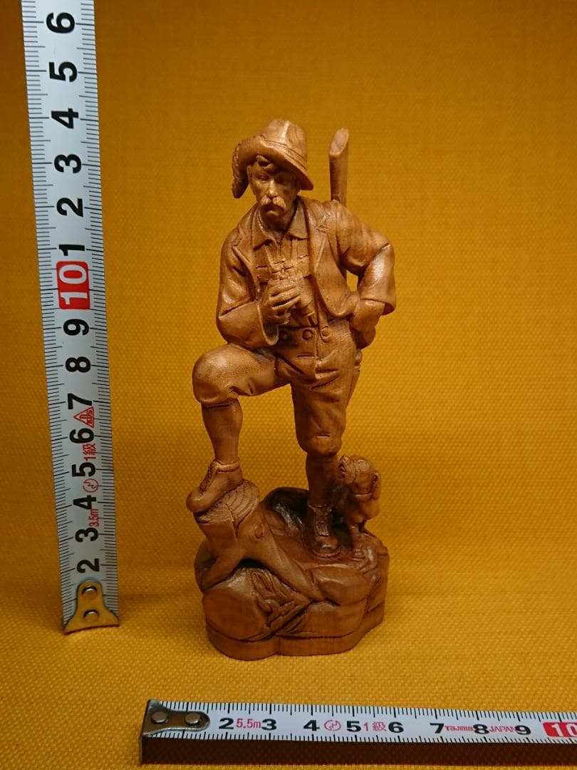 【美品】人形　木彫　ヨーロッパ　置物　インテリア　工芸品　美術品　A1451