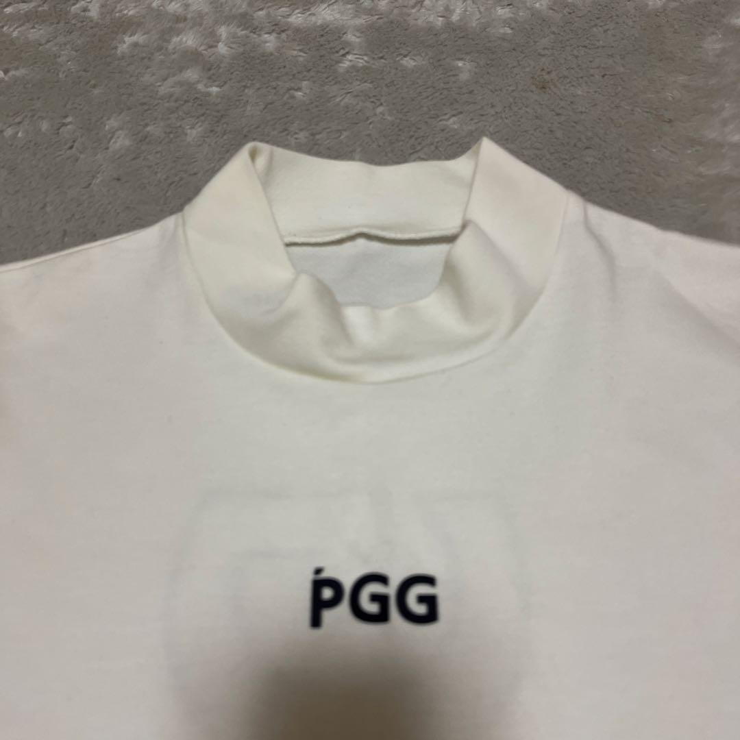 【美品】PGG パーリーゲイツ　オフホワイト 長袖タートルネック　Lサイズ