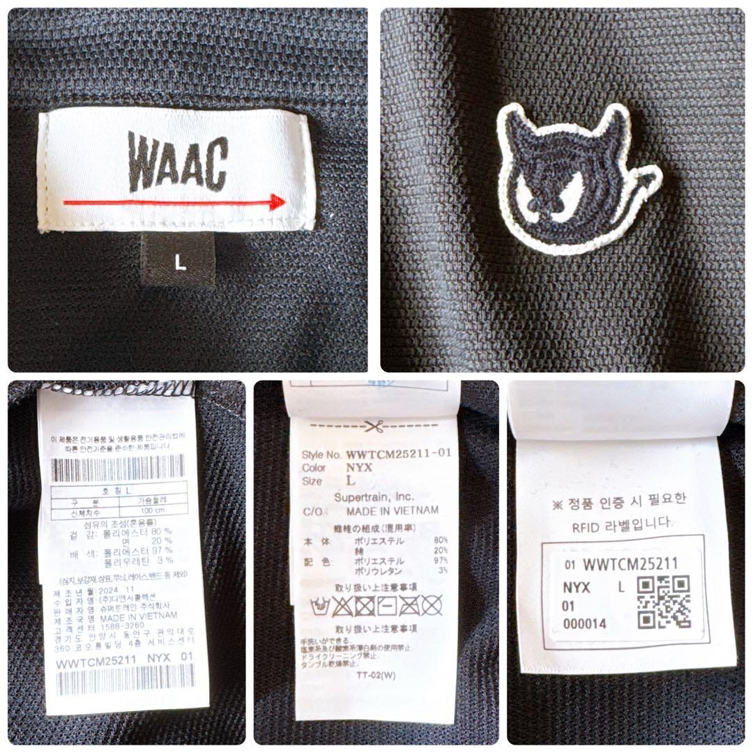 【新品未使用】WAAC ワック ポロシャツ ネイビ− 刺繍ロゴ 2025年モデル