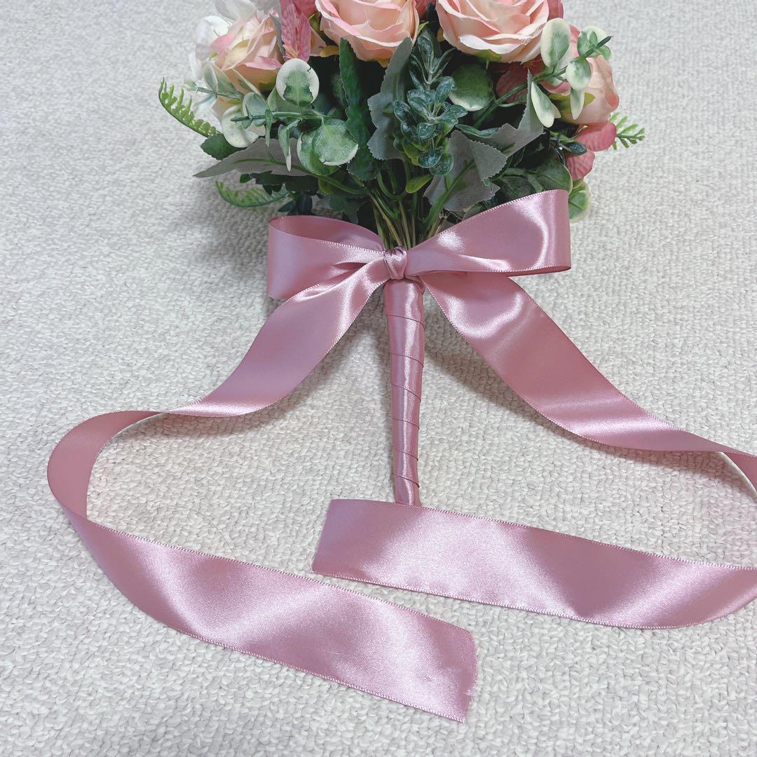 ブーケ 造花 結婚式 FTW ブートニア ピンク ウエディング ミッキーベール