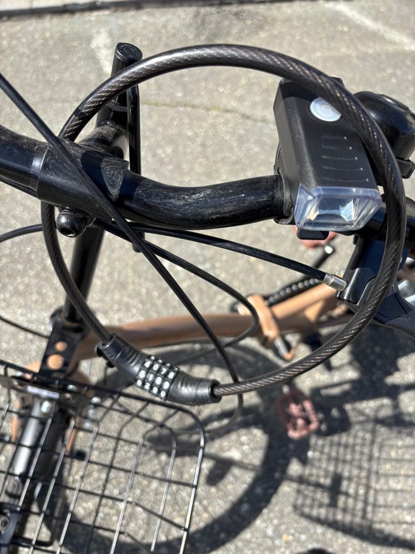 【引取り限定】ブラウン 折りたたみ自転車