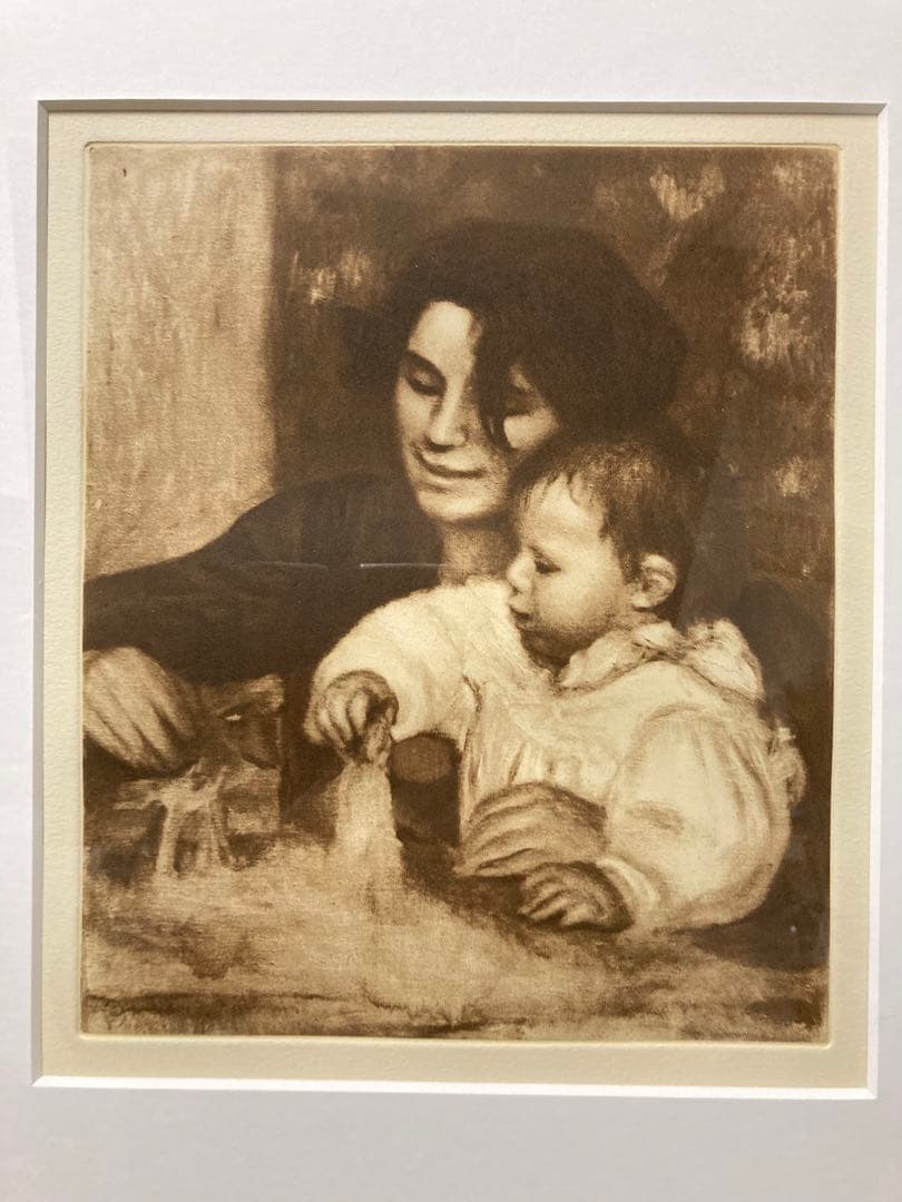 銅版画　【オーギュスト・ルノワール】　出品中の1919年作のあと刷り版