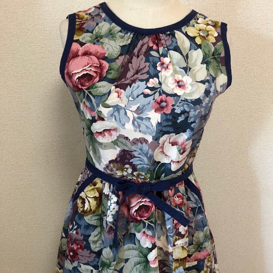 vintage♡70s♡ヴィンテージ♡花柄♡エプロンドレス