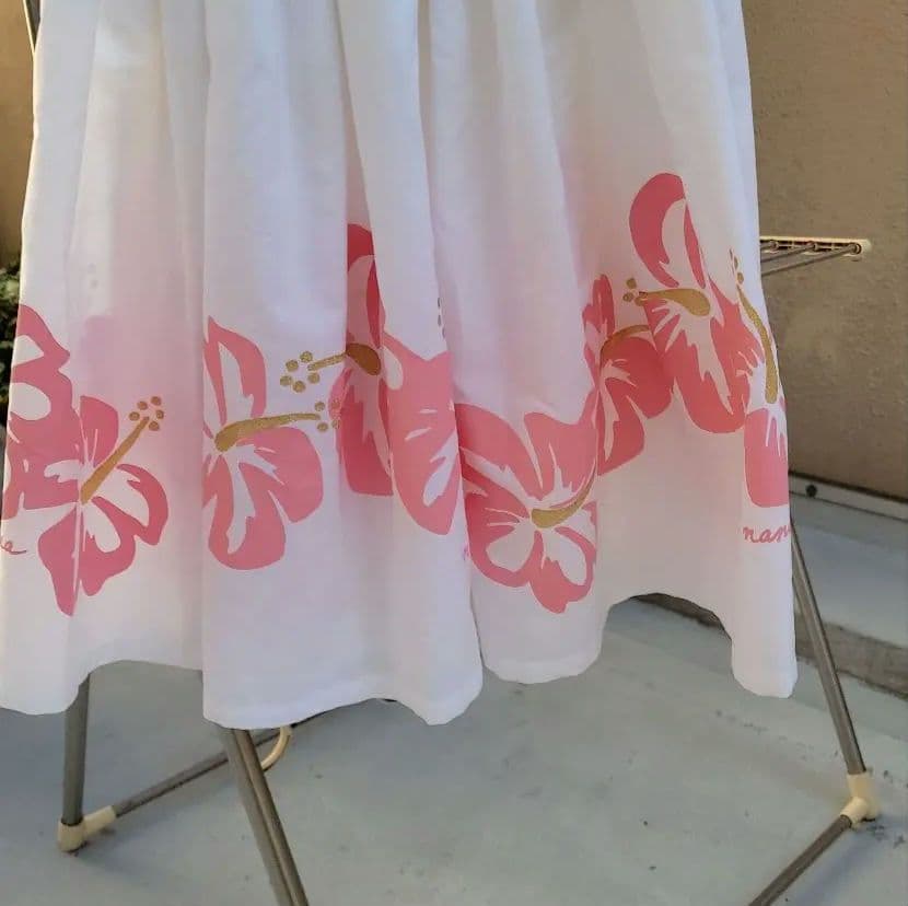 パウスカート nani pua 超美品　 白 ホワイト 金 ゴールド ラメ