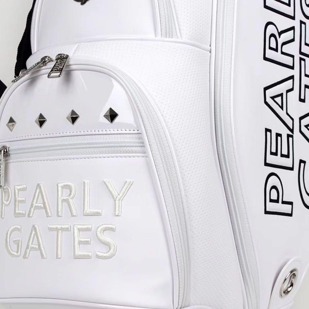 PEARLY GATES ホワイトキャディバッグ カバー付き パーリーゲイツ　白