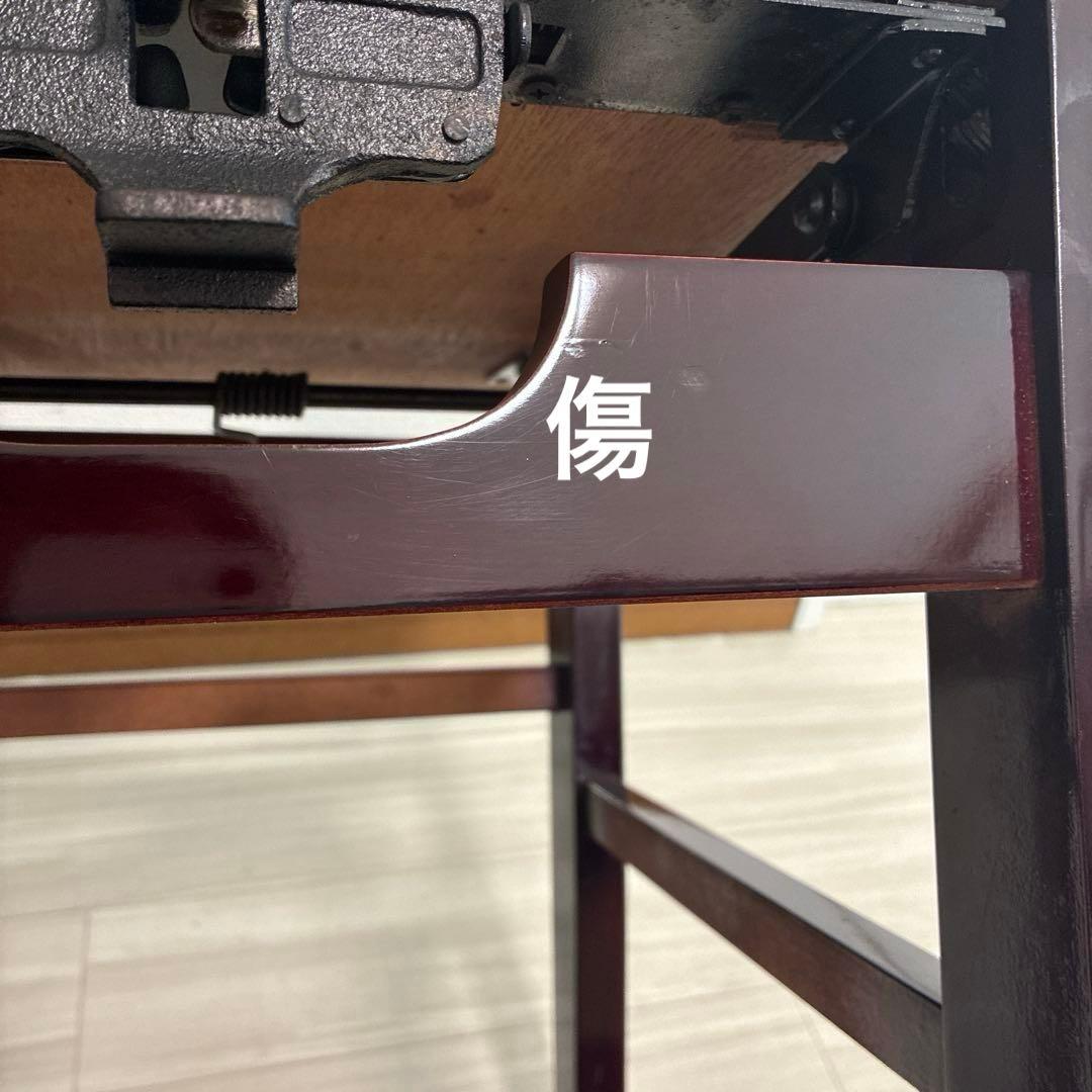 【中古良品】ピアノ背付き椅子木目・座面張り替え済み（送料込）