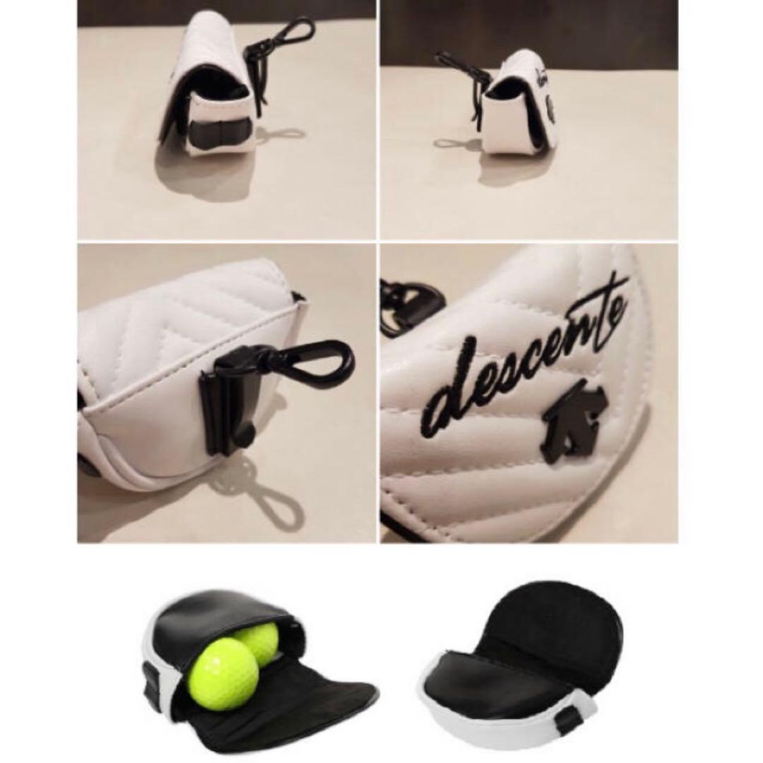 DESCENTE ゴルフ デサント ボールケース 韓国 golf ボールポーチ