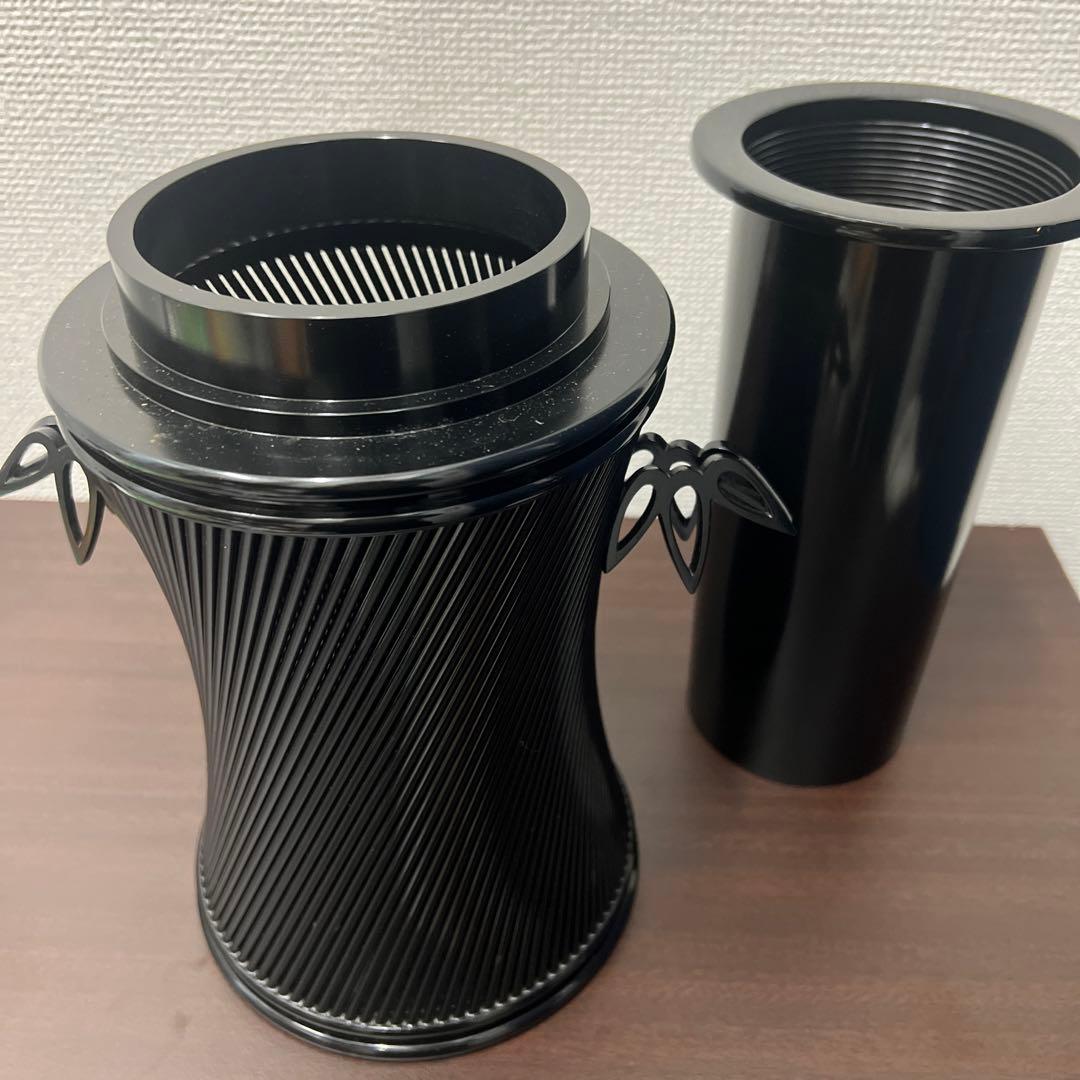 薄端 水盤 花器　薄端　竹耳透