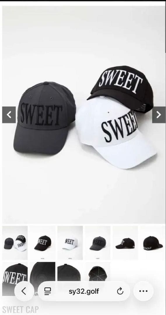 SY32 by SWEET YEARS GOLF CAP ブラック