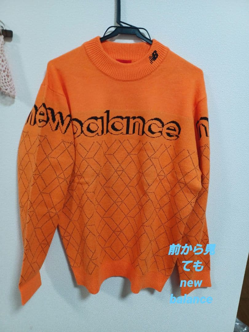 新品✰new balance golf 3Dダイヤ モックネックニット 6 XL