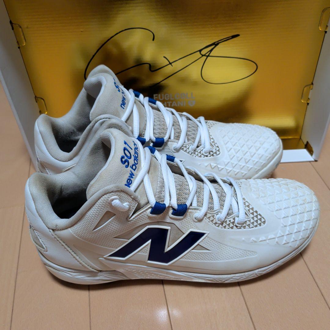 new balance S01 スパイク ホワイト/ネイビー 箱付き