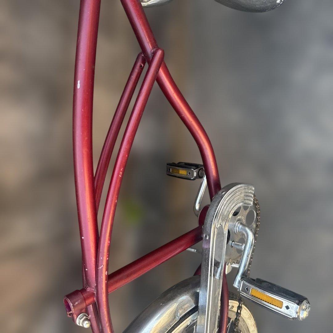 peiビーチクルーザー 自転車 レッド　ローチャリ　引き取り限定