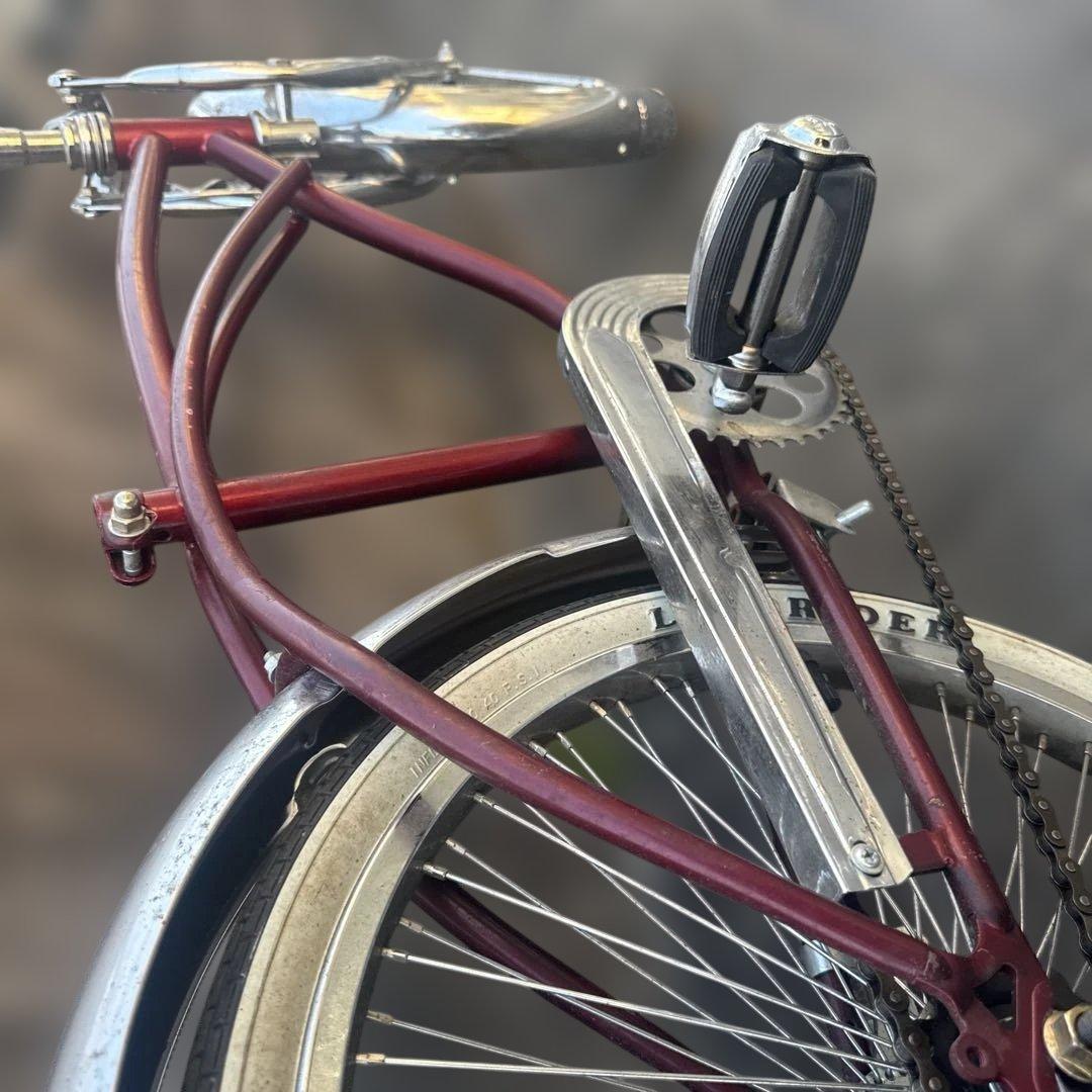 peiビーチクルーザー 自転車 レッド　ローチャリ　引き取り限定