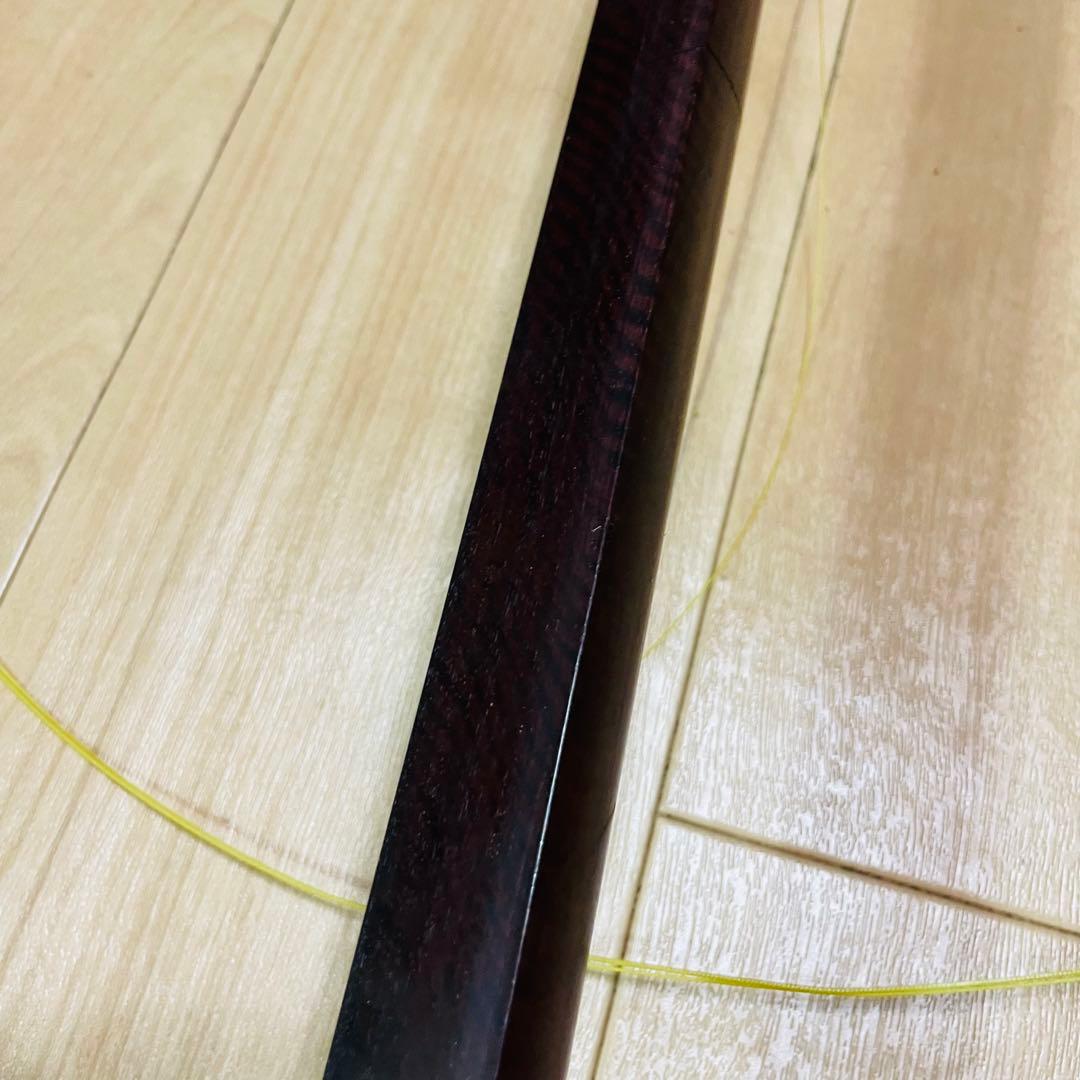 三味線 紅木　子持ち綾杉　金細 細棹　現状品