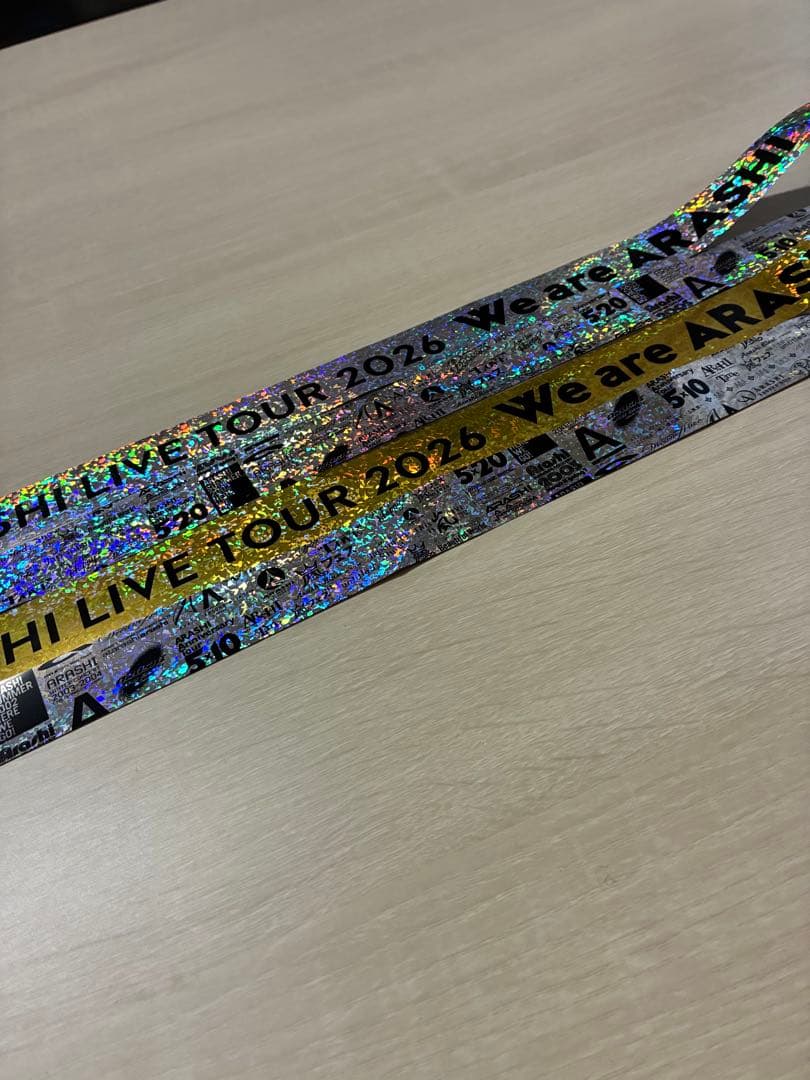 【金・銀テープ、シワあり】ARASHI LIVE TOUR 2026 銀テープ