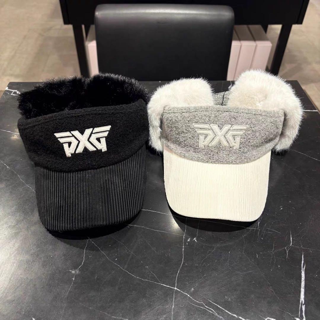 【即発送】PXG ゴルフ キャップ レディース モコモコ 耳当て 帽子 ブラック