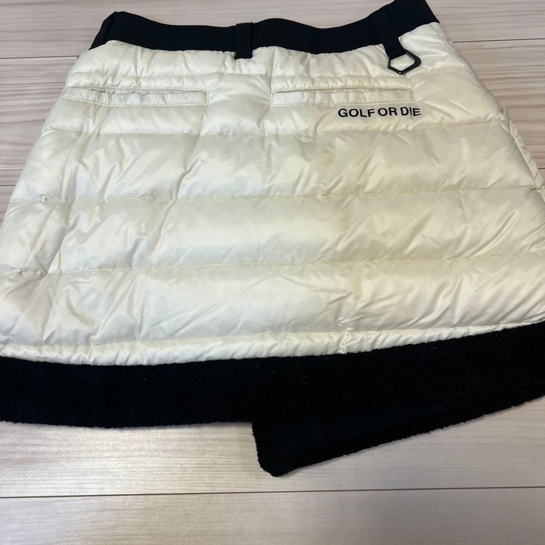 週末お値下げMARK & LONA ゴルフスカート ホワイト/ブラック38 美品