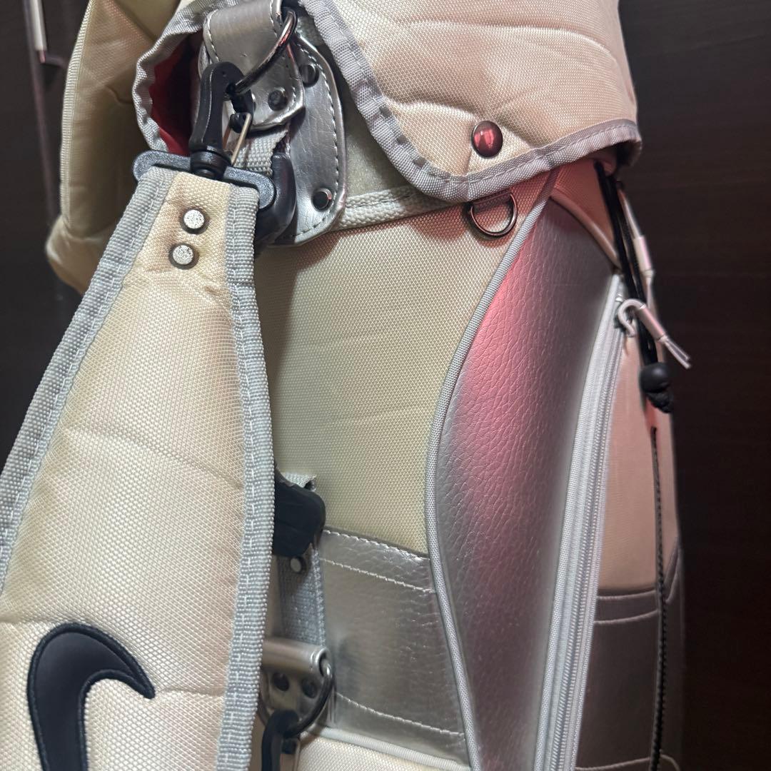 Nike キャディバッグ ゴルフバッグ ホワイト・シルバー
