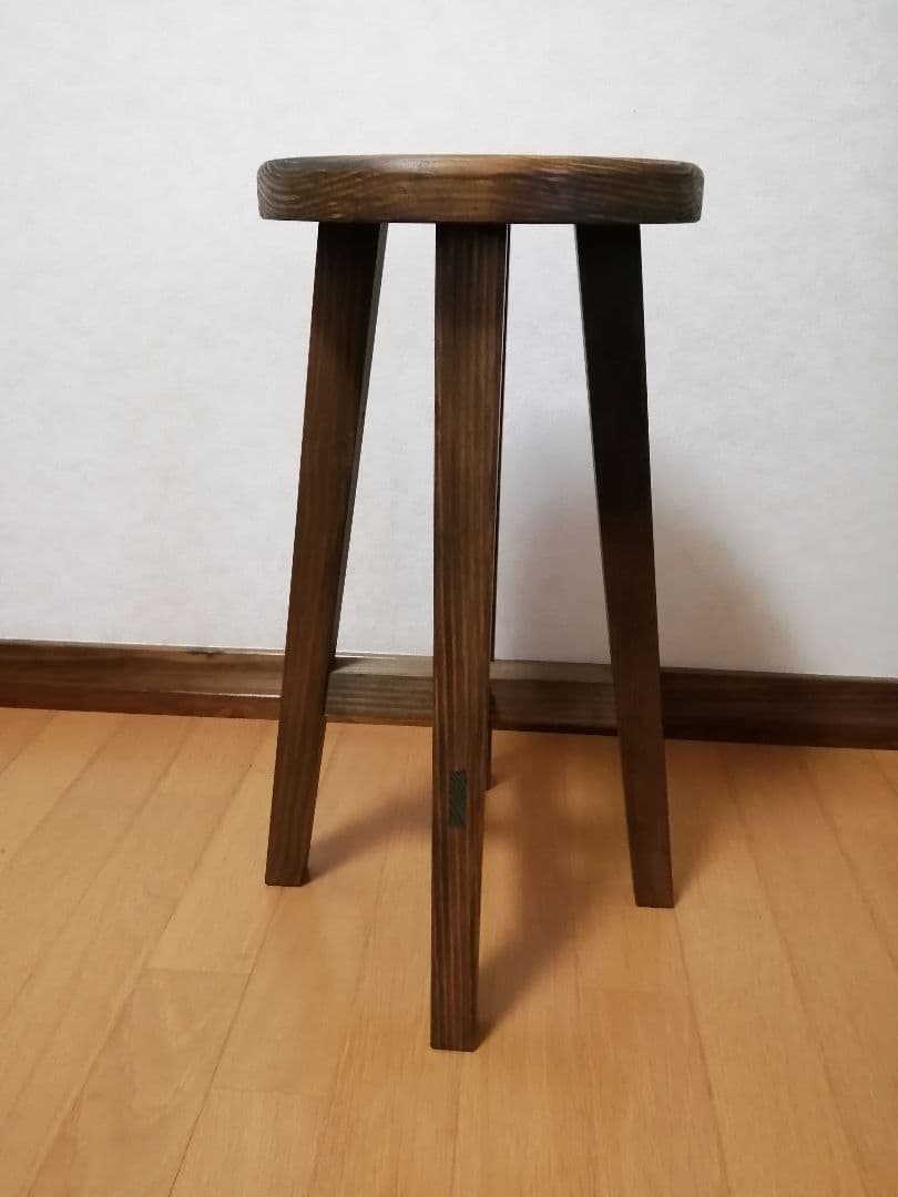 木製スツール　２脚セット　高さ75cm　丸椅子　stool