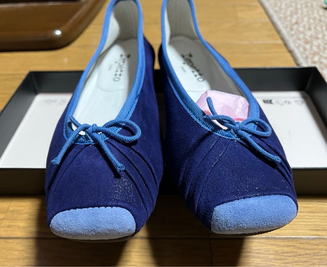 Repetto ネイビー コンビ　廃盤　バレエシューズ 38.0