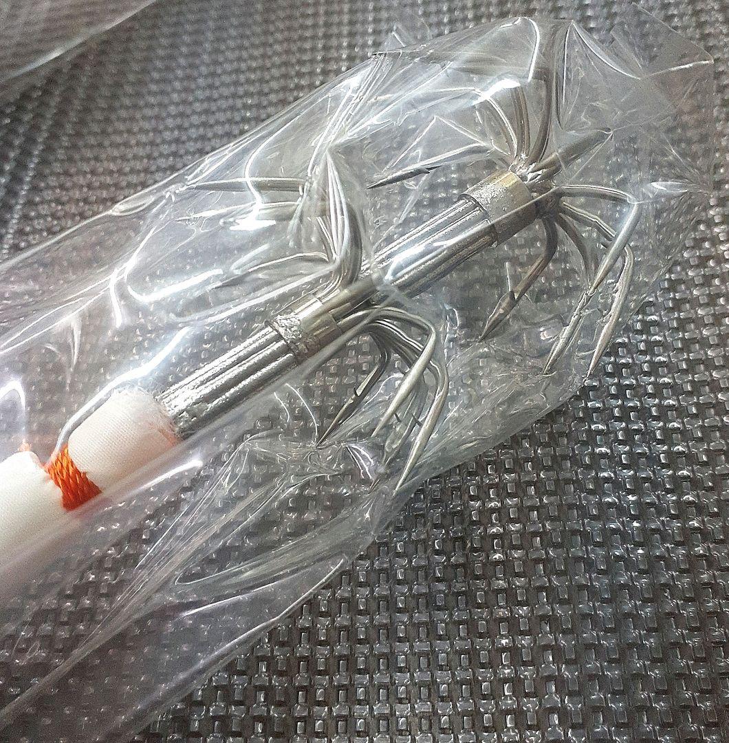 タルイカスッテ針　布巻赤テープ　ステンイガ 2段　6本セット　ヨーヅリ　漁具