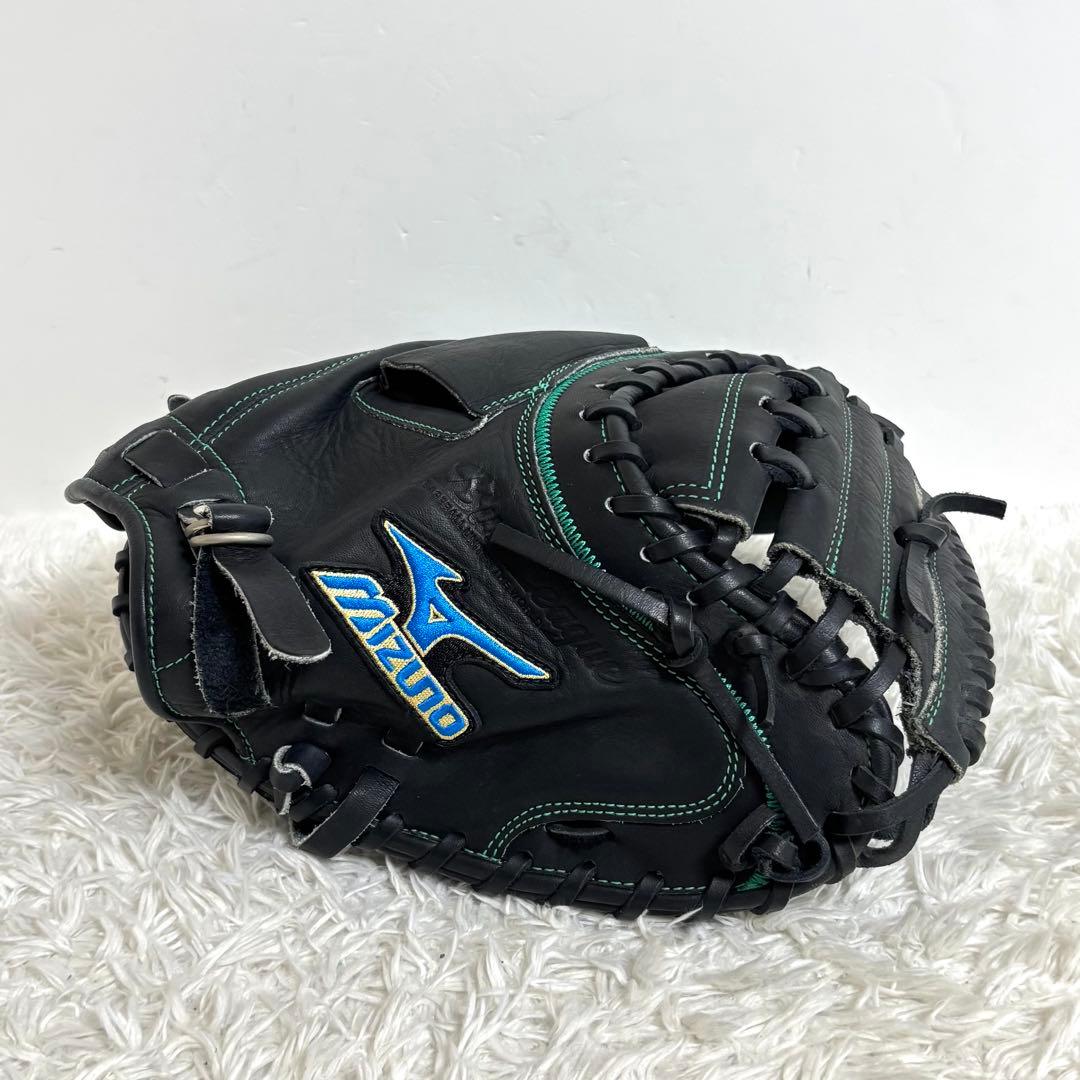 【美品】 ミズノ ビューリーグ キャッチャーミット 一般 軟式 グラブ 右投げ