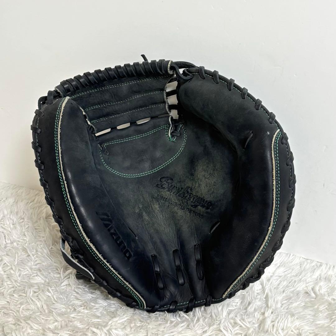 【美品】 ミズノ ビューリーグ キャッチャーミット 一般 軟式 グラブ 右投げ