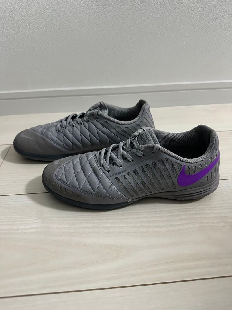Nike Lunar Gato フットサルシューズ グレー/パープル