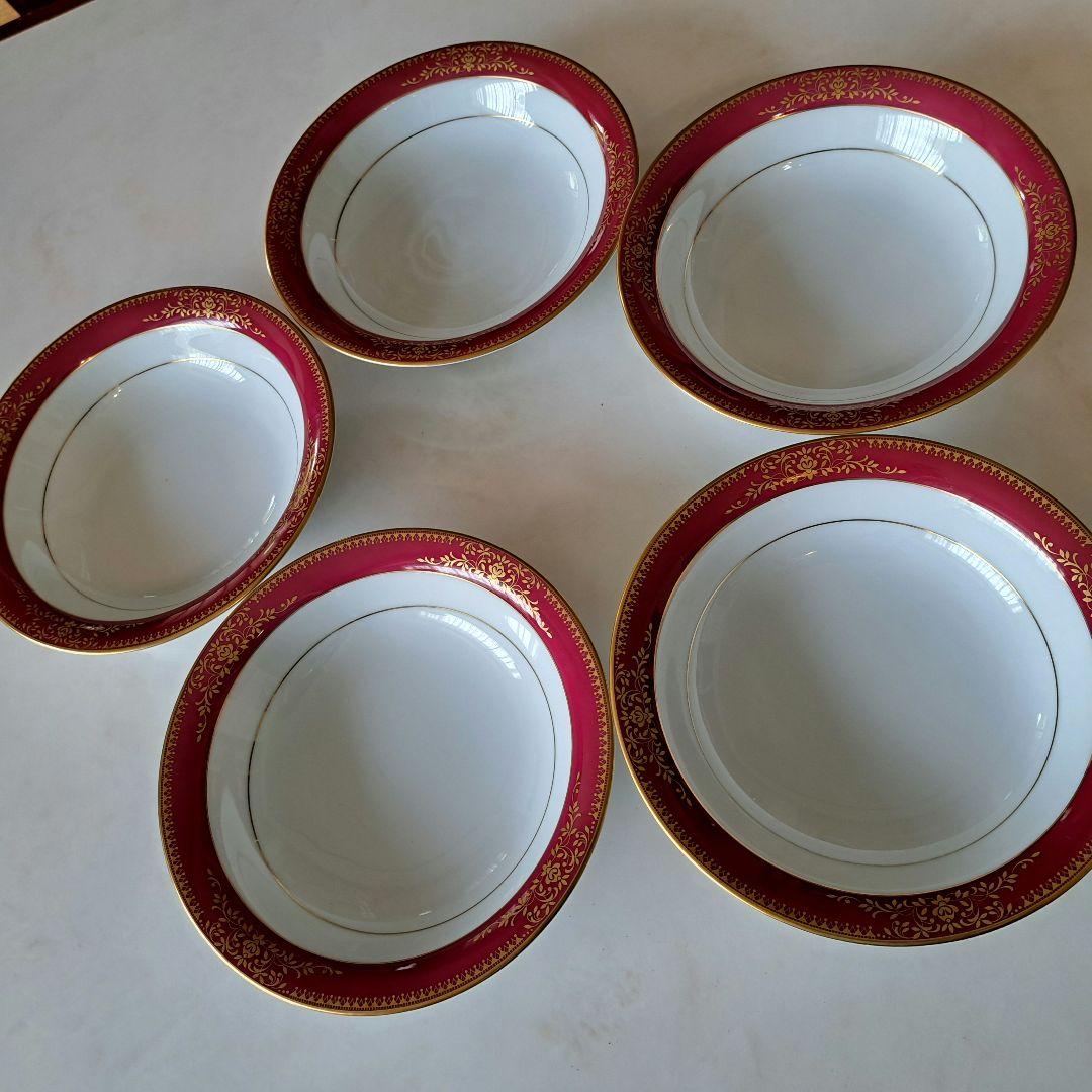 廃盤　Noritake ゴールドミア 6525　19cm深皿 5枚組