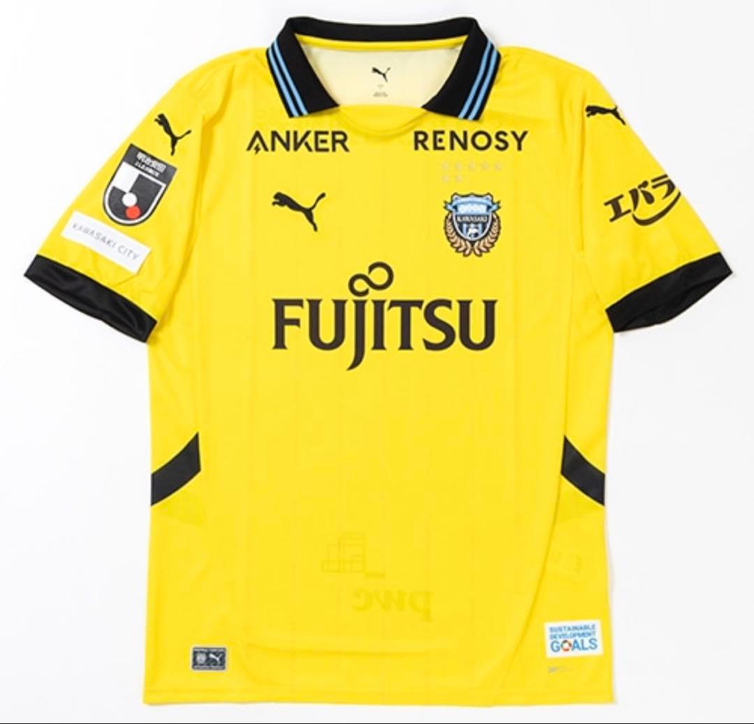 (新品タグ付き)川崎フロンターレ 25シーズンGKシャツイエロー