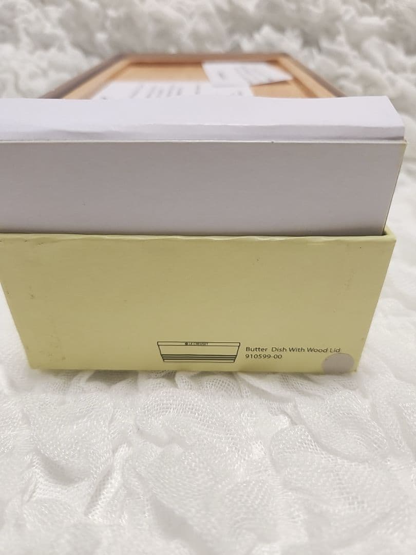 値下げレア新品ルクルーゼ Butter Dish with Wood Lid