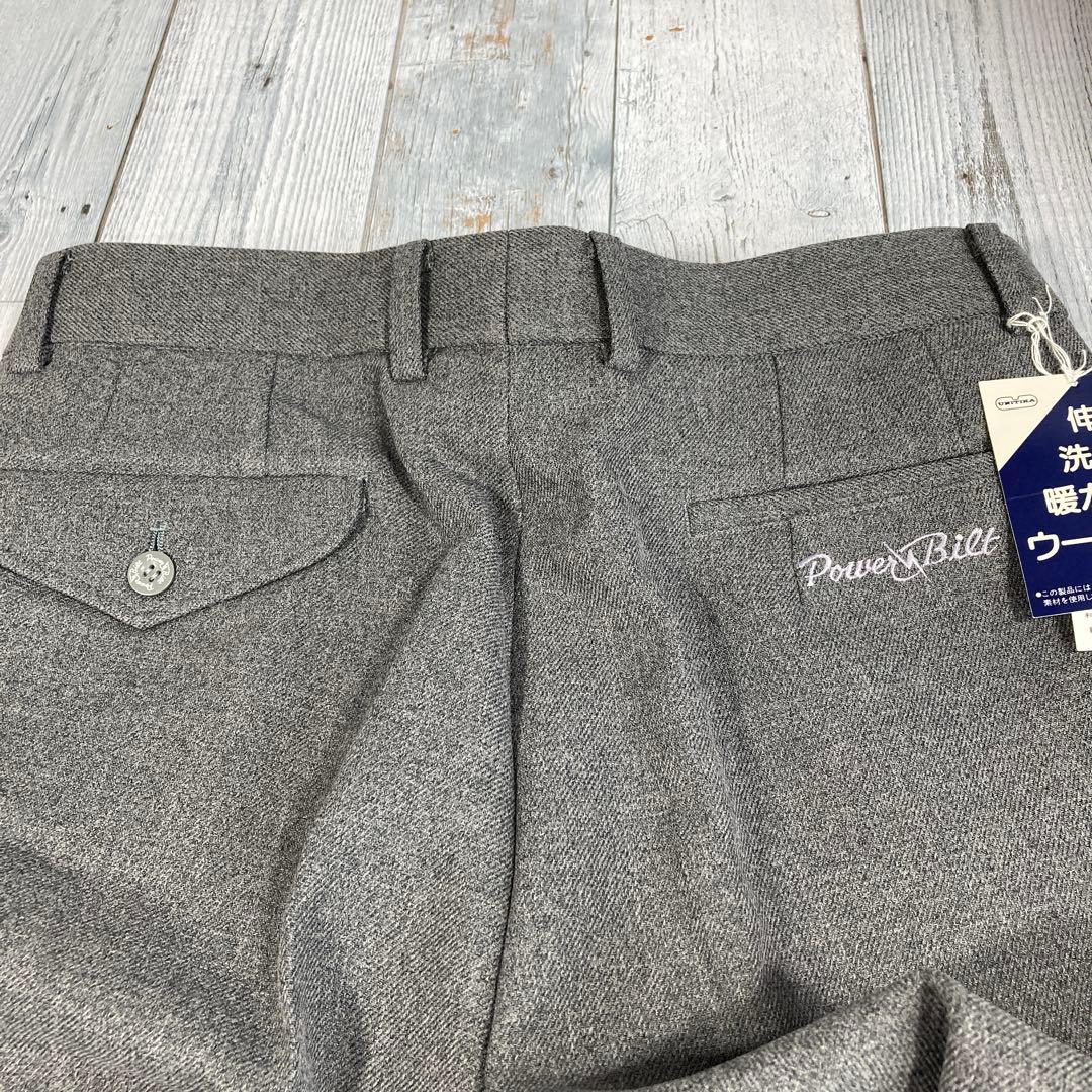 パワービルドパンツ メンズM ウエスト82 グレー ウール混 新品 タグ付き