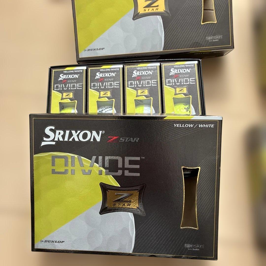 Srixon Z-STAR DIVIDE 黄色/白ゴルフボール 3ダースとおまけ