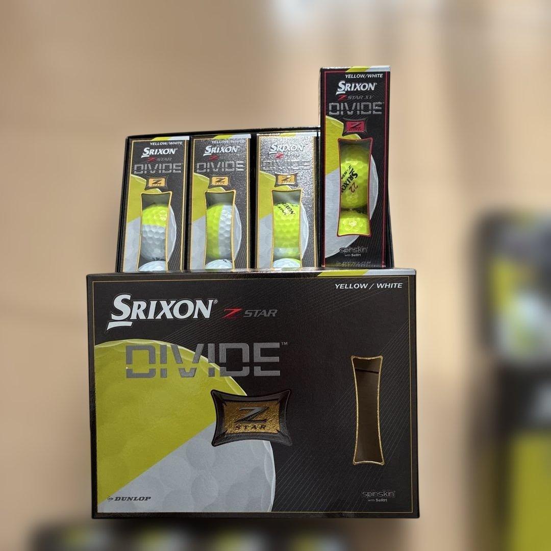Srixon Z-STAR DIVIDE 黄色/白ゴルフボール 3ダースとおまけ