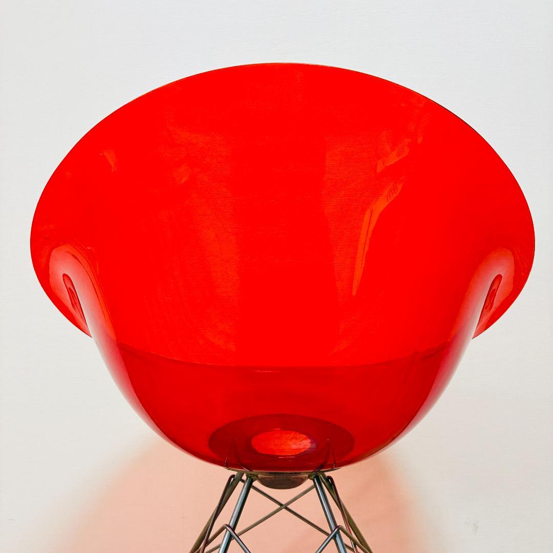 Kartell　カルテル　ERO S エロエス　クリアレッド　チェア　椅子