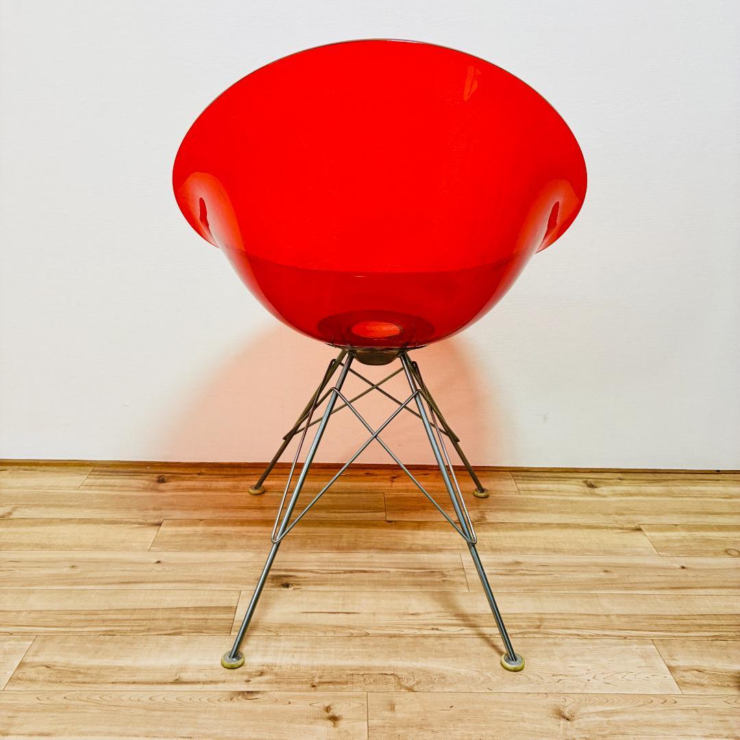 Kartell　カルテル　ERO S エロエス　クリアレッド　チェア　椅子