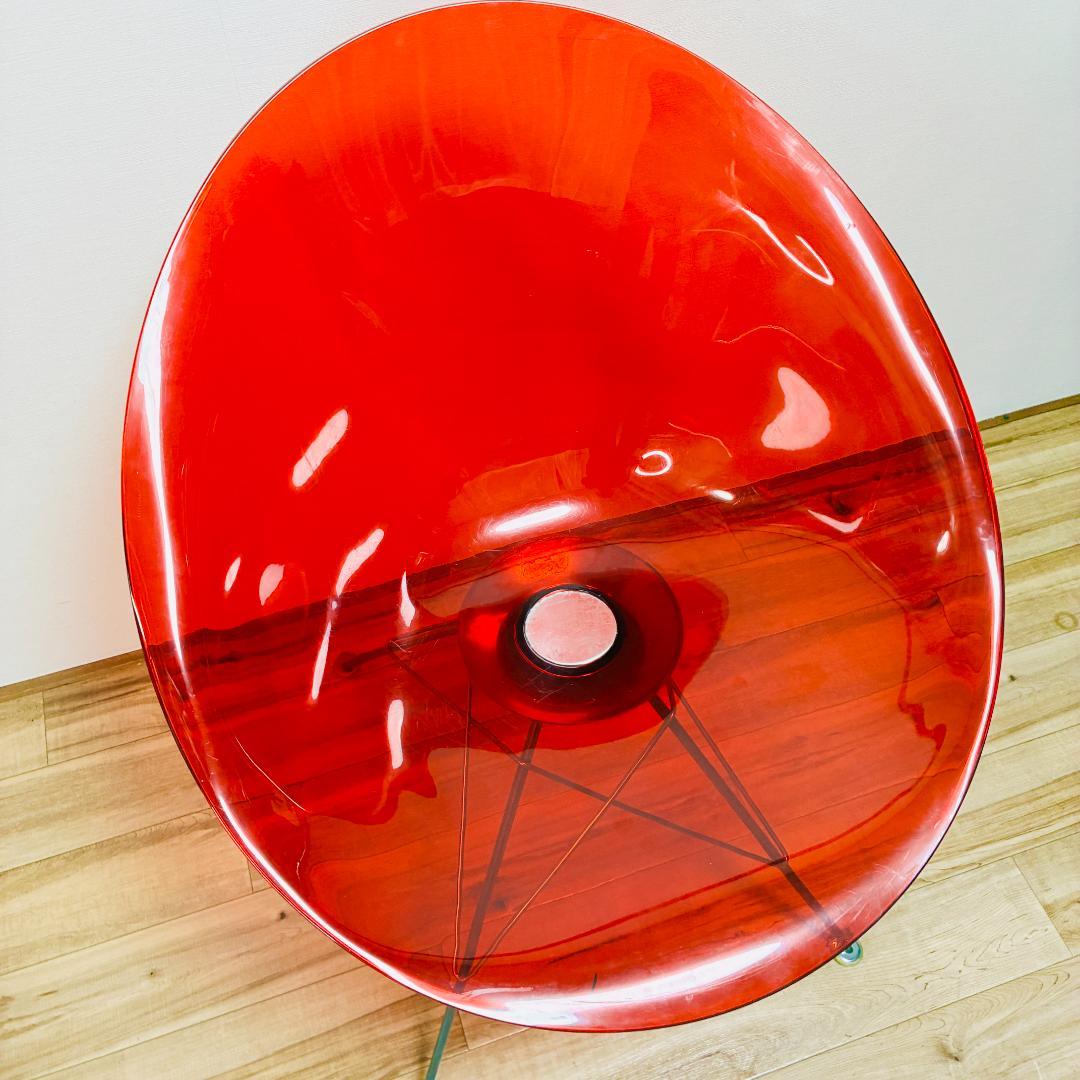Kartell　カルテル　ERO S エロエス　クリアレッド　チェア　椅子