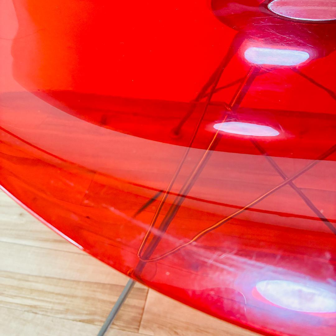 Kartell　カルテル　ERO S エロエス　クリアレッド　チェア　椅子