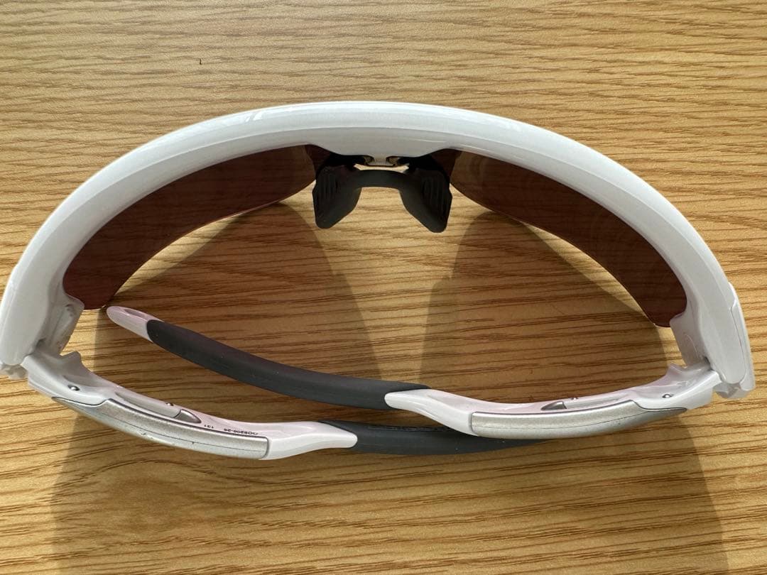OAKLEY スポーツサングラス ホワイト/レッド ミラー