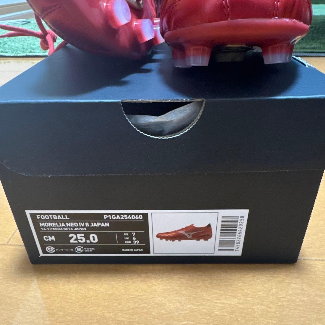 40周年限定モデル！ Mizuno モレリアネオ 4β JAPAN 25cm