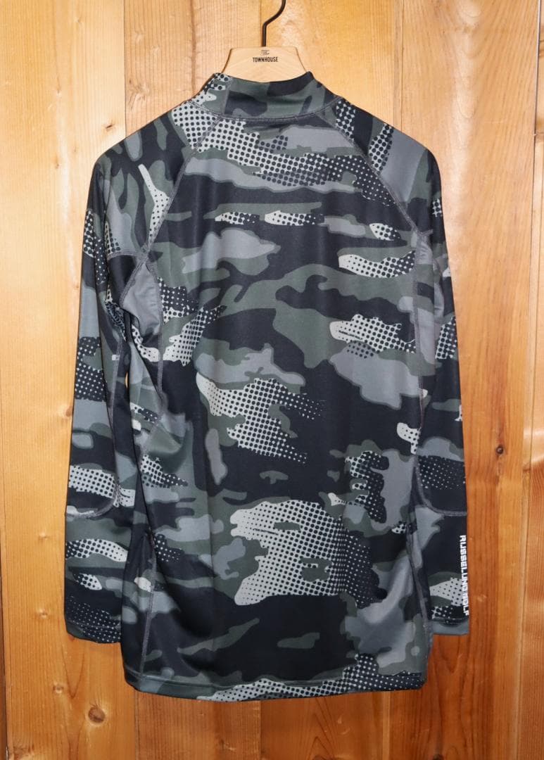 新品 ラッセルノゴルフ ルチャマスク モックネック カモフラシャツ (XL) Ⓗ