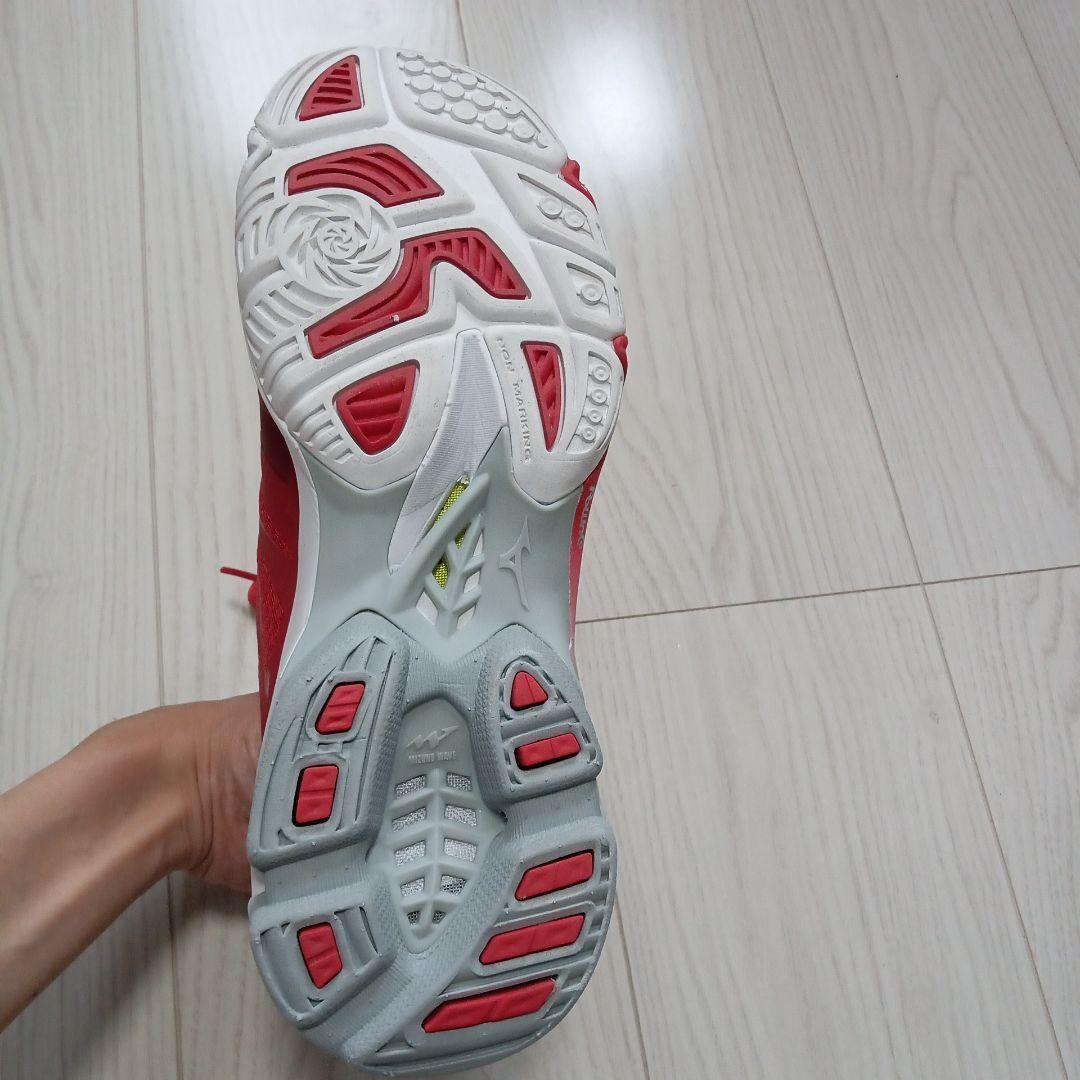 Mizuno ミズノ　バレーボールシューズ レッド/ホワイト　25.5cm