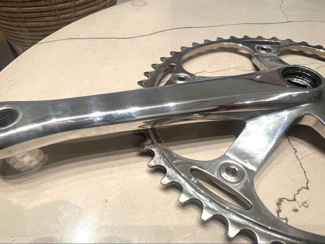 SUGINO SG75 165mm ポリッシュDURA-ACEチェーンリング付