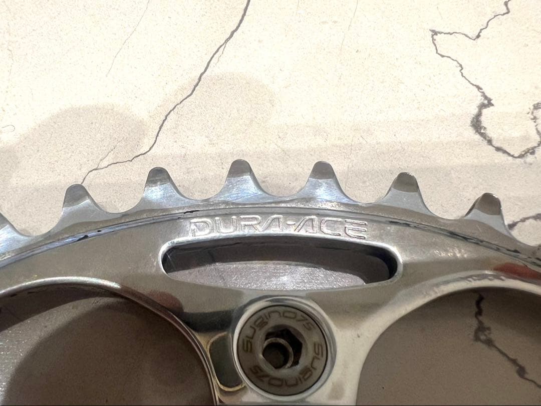 SUGINO SG75 165mm ポリッシュDURA-ACEチェーンリング付